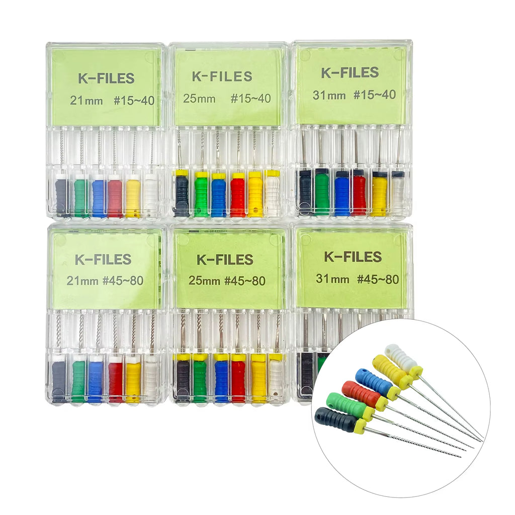 Dental Tools Root Cannal Endo K File 21Mm 25Mm 31Mm Stainless Steel Endodontic Instruments Dentist Dentistry Odontologia