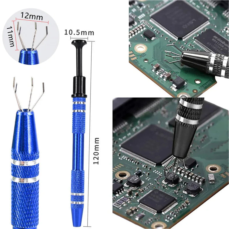 4-Claw IC Chip Extractor Remover Tool Precision Parts Grabber Extractor Pick up Puller for Electronic Component Nuts Repair Tool