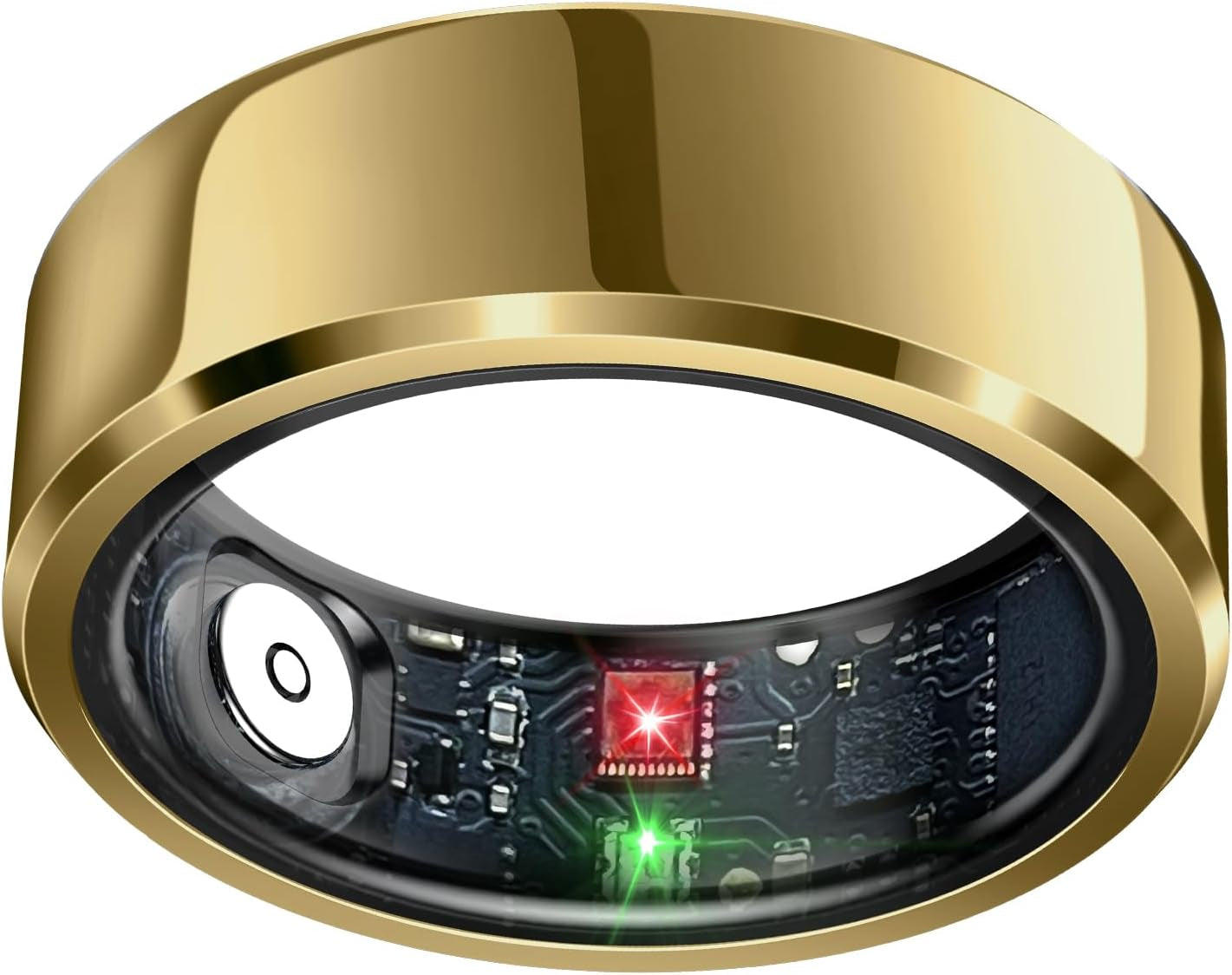 Smart Health Tracking Ring with Sleep Monitoring, Heart Rate, and Activity Metrics – Waterproof Fitness Ring with Air Gesture Control and 7-Day Battery Life for iOS and Android (Stylish Silver #12)