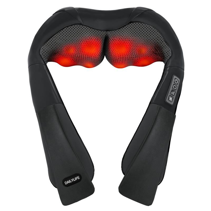 DAILYLIFE Shiatsu Neck and Back Massager, Electric Shoulder Massager, Car Neck Massage Pillow for Neck, Back, Shoulder, Foot, Leg Massage, Relieve Muscle Pain, Perfect Present for Man/Woman/Family