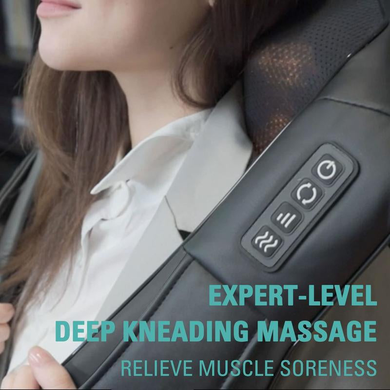 DAILYLIFE Shiatsu Neck and Back Massager, Electric Shoulder Massager, Car Neck Massage Pillow for Neck, Back, Shoulder, Foot, Leg Massage, Relieve Muscle Pain, Perfect Present for Man/Woman/Family